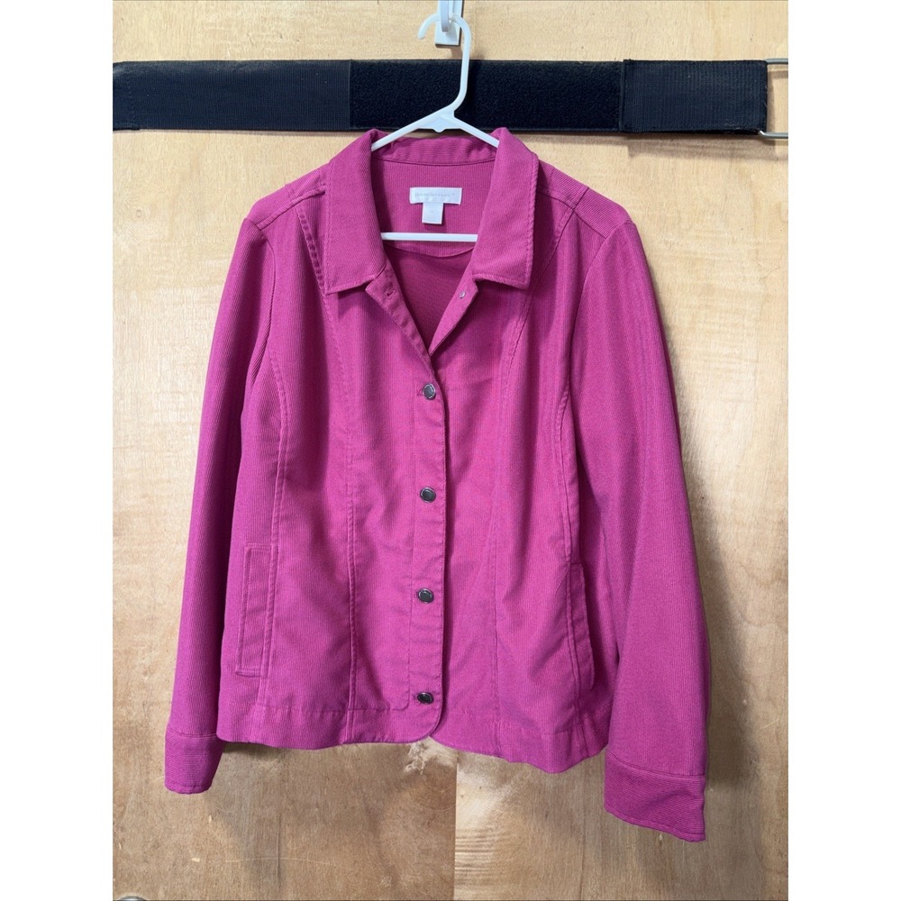 Women's‎ C.J. Banks Jacket Magenta Buttons, Pockets Size XL